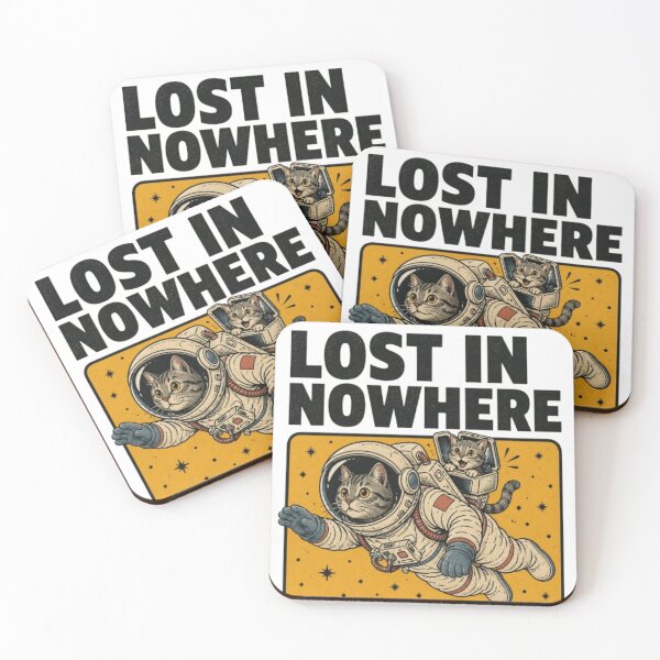 Item preview, Lost In Nowhere Cat Astronaut T-Shirt | Funny Space Cat Graphic | Retro Comic Style Cat Tee designed and sold by IconicDesignsXd.
