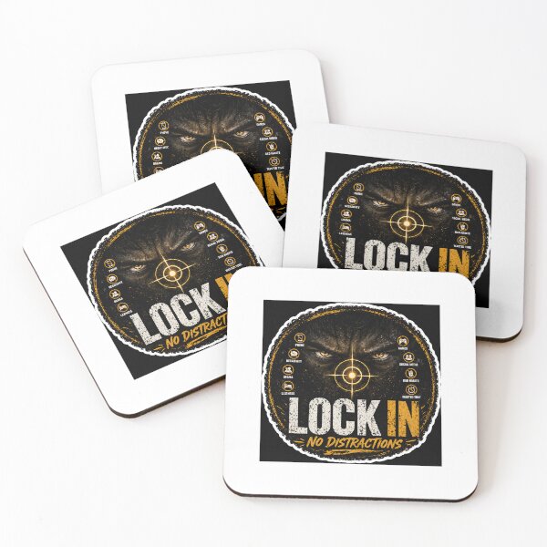 Item preview, Lock In – No Distractions | Focus & Discipline Motivational Sticker designed and sold by Wander Pop Studio.