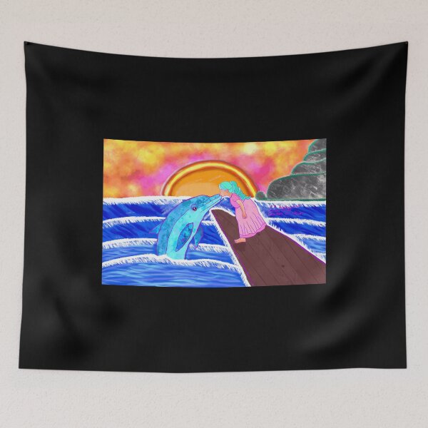 Item preview, A Dolphin Kiss Golden Sunset designed and sold by J-Mindful.