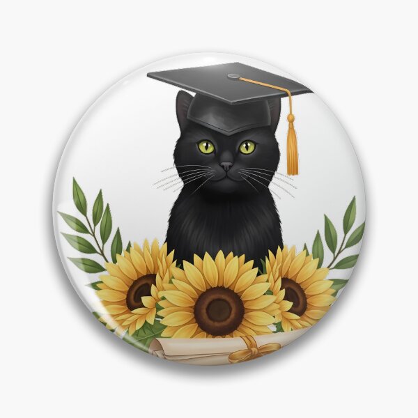 Item preview, Graduation Cat Sunflower Gift designed and sold by pumsquare.