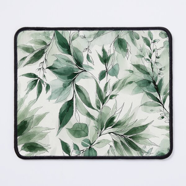 Item preview, Ethereal Emerald Willow and Sage Leaf Pattern designed and sold by Nine Lives Studio.