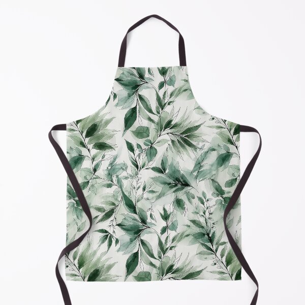 Item preview, Ethereal Emerald Willow and Sage Leaf Pattern designed and sold by Nine Lives Studio.