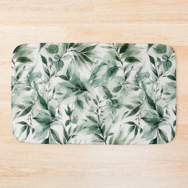 Item preview, Ethereal Emerald Willow and Sage Leaf Pattern designed and sold by Nine Lives Studio.
