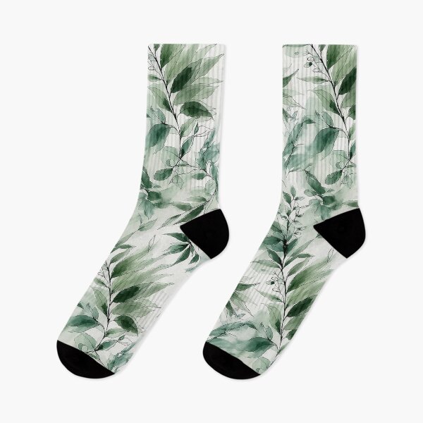Item preview, Ethereal Emerald Willow and Sage Leaf Pattern designed and sold by Nine Lives Studio.