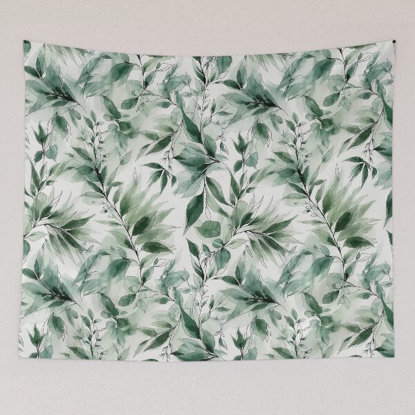 Item preview, Ethereal Emerald Willow and Sage Leaf Pattern designed and sold by Nine Lives Studio.