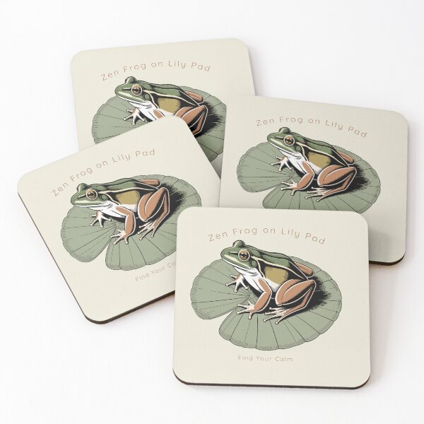 Item preview, Zen Frog on Lily Pad – Cottagecore Peaceful Aesthetic T-Shirt designed and sold by AlexandraSand.