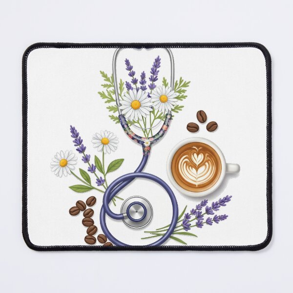 Item preview, Coffee Nurse Floral Gift designed and sold by pumsquare.