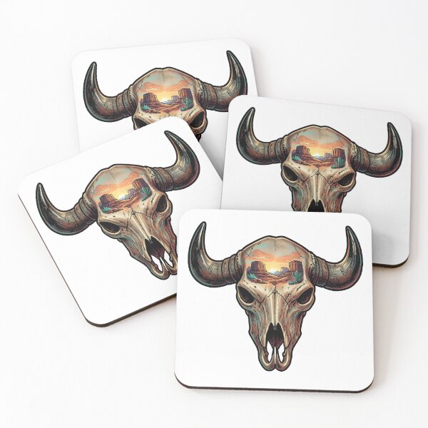 Item preview, Desert Bison Skull Landscape designed and sold by Indoni.