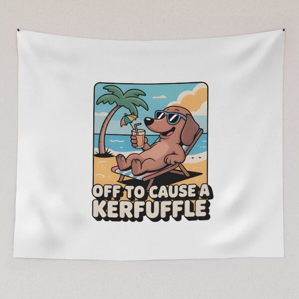 Item preview, Off To Cause A Kerfuffle Dachshund designed and sold by Naitsebas.