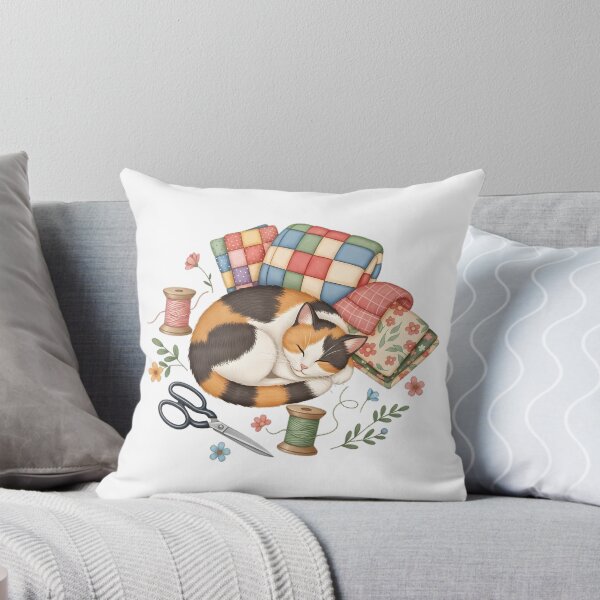 Item preview, Regalo de tela para amantes de las colchas con diseño de gatos designed and sold by pumsquare.