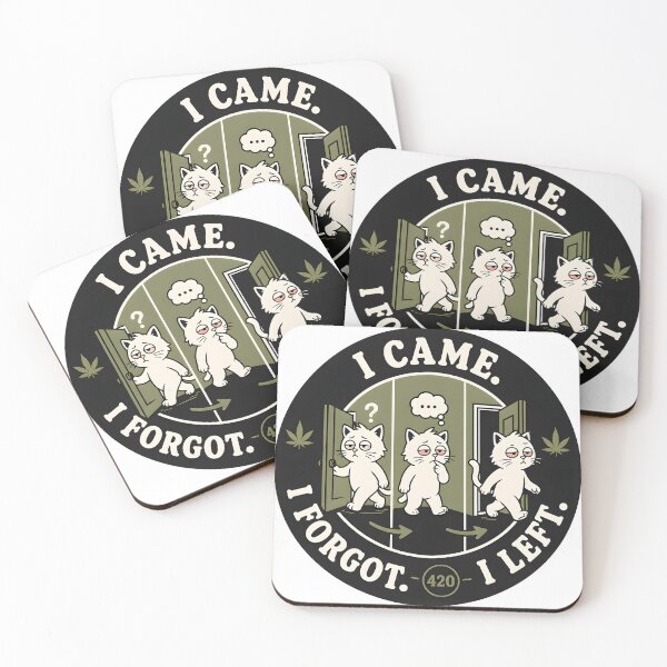 Item preview, Funny Stoner Meme Sticker – I Came I Forgot I Left – 420 Weed Humor Circle Design designed and sold by WAUZ.