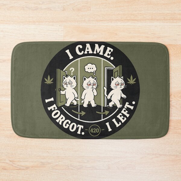 Item preview, Funny Stoner Meme Sticker – I Came I Forgot I Left – 420 Weed Humor Circle Design designed and sold by WAUZ.