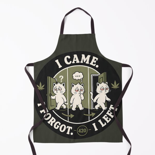 Item preview, Funny Stoner Meme Sticker – I Came I Forgot I Left – 420 Weed Humor Circle Design designed and sold by WAUZ.