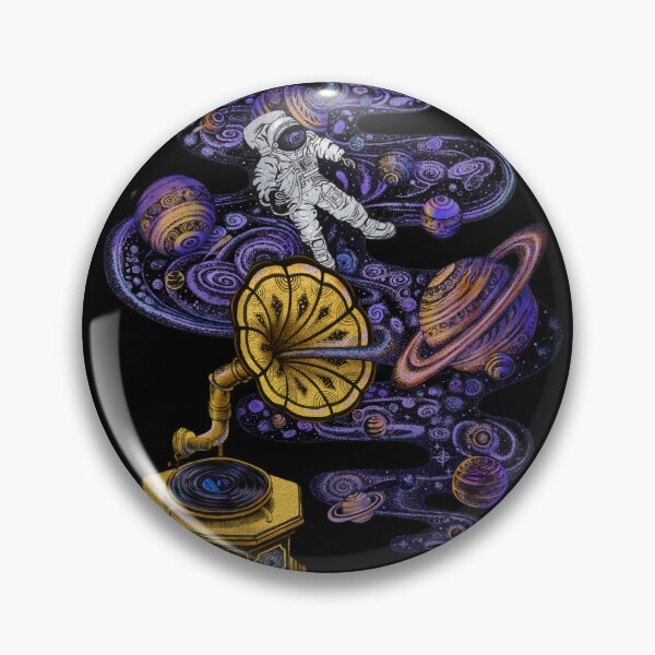 Item preview, Space Music Vintage | Retro Gramophone Cosmic Planets Stars Art designed and sold by Ruta.