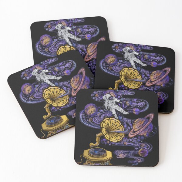 Item preview, Space Music Vintage | Retro Gramophone Cosmic Planets Stars Art designed and sold by Ruta.