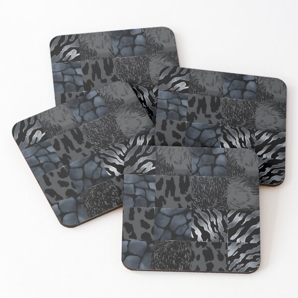 Item preview, Safari Night Shadow – Dark Monochrome Animal Pattern designed and sold by Hashola Designs.