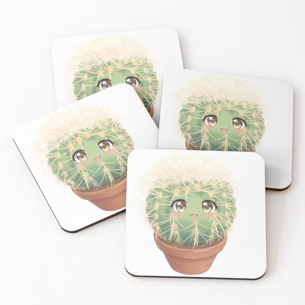 Item preview, Kawaii Anime Cactus - Cute Potted Succulent Plant designed and sold by RBCTk.