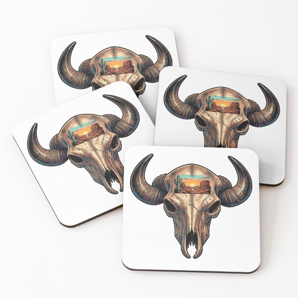 Item preview, Desert Bison Skull Landscape designed and sold by Indoni.