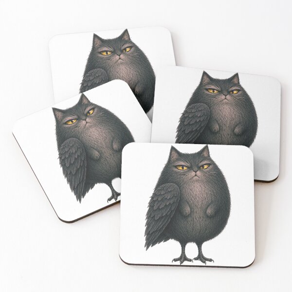 Artikelvorschau, Dunkle Eulenkatze – Fantasiewesen entworfen und verkauft von MoonfurStudio.