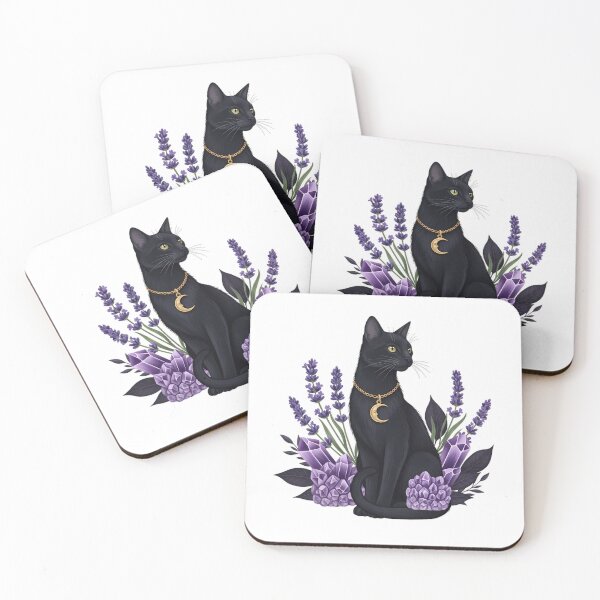 Item preview, Black Cat Lavender Crescent Gift designed and sold by IllumeInk.