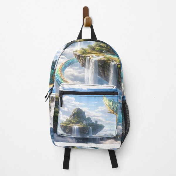 Item preview, Dragon soaring over floating island designed and sold by Artisan Finds Online.