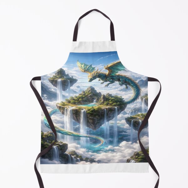Item preview, Dragon soaring over floating island designed and sold by Artisan Finds Online.