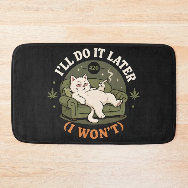 Item preview, I’ll Do It Later Funny Stoner Sticker – Lazy Weed Humor 420 Circle Design designed and sold by WAUZ.