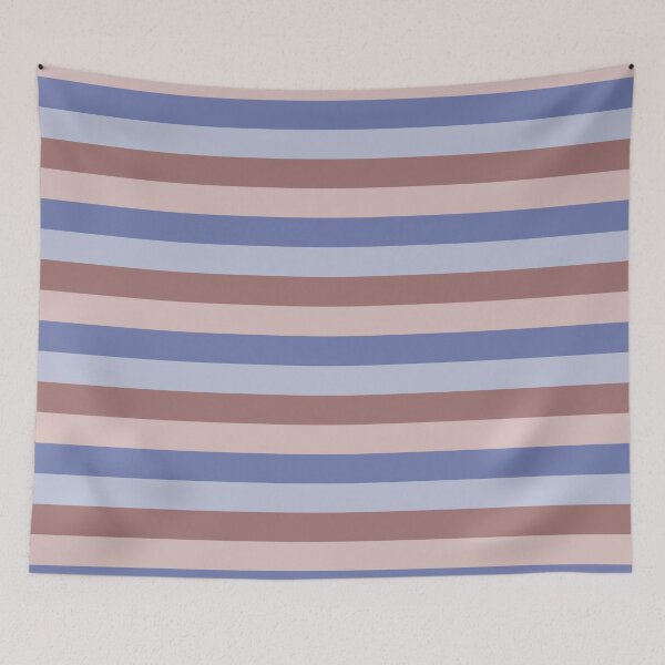 Item preview, Blue, reddish brown & pink horizontal lines designed and sold by Mint + Midnight.