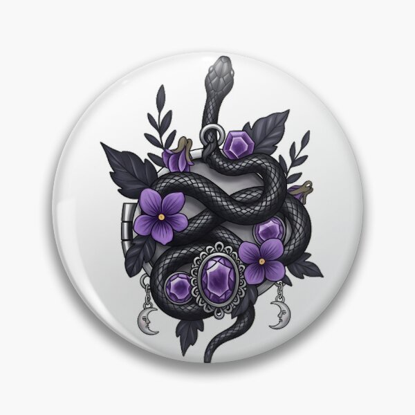 Item preview, Serpent Violet Locket Gift designed and sold by IllumeInk.
