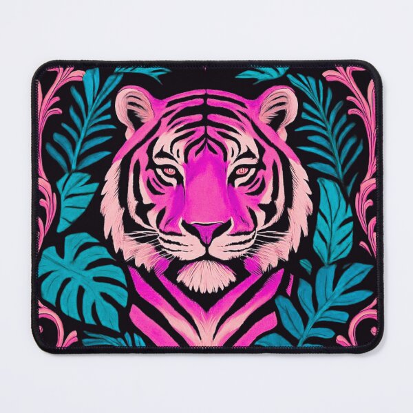 Item preview, Pink Tiger Embroidery Style Floral Design designed and sold by BELLZINHO - ARTES.