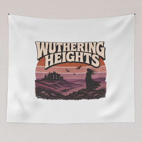 Item preview, Wuthering Heights Retro Sunset Gothic Manor Moors designed and sold by Fenay Designs.