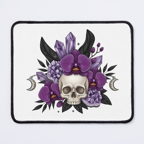 Item preview, Skull Orchid Crescent Gift designed and sold by IllumeInk.