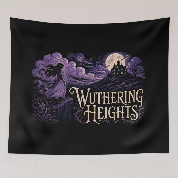 Item preview, Wuthering Heights Purple Night Sky Full Moon Gothic designed and sold by Fenay Designs.