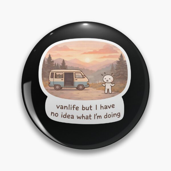 Item preview, Vanlife But I Have No Idea What Im Doing Funny Travel Sticker designed and sold by FestivityFinds.