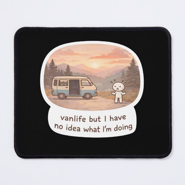 Item preview, Vanlife But I Have No Idea What Im Doing Funny Travel Sticker designed and sold by FestivityFinds.