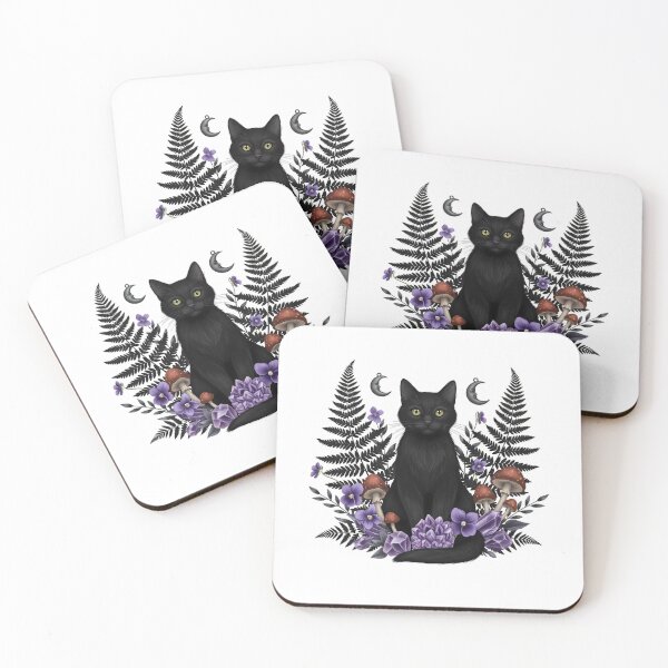 Item preview, Witchy Cat Fern Gift designed and sold by IllumeInk.