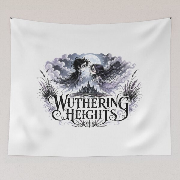 Item preview, Wuthering Heights Gothic Cartoon Heathcliff and Catherine designed and sold by Fenay Designs.