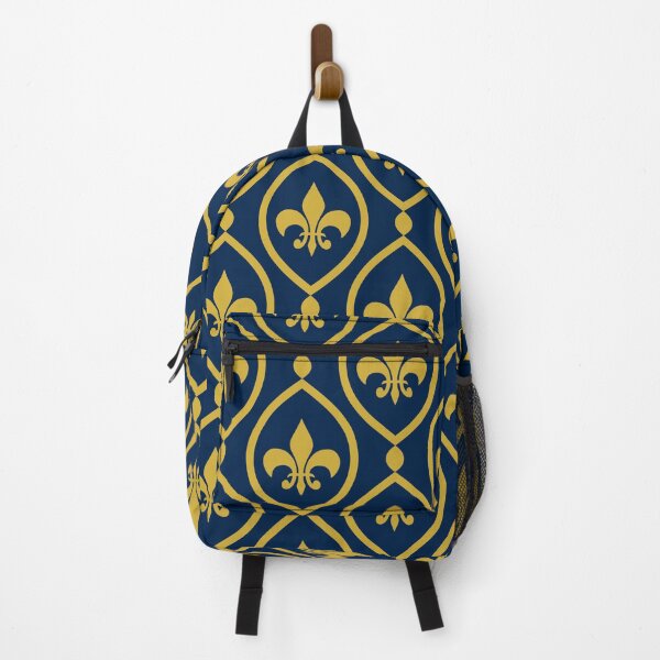 Item preview, Oxford blue & gold fleur de lys designed and sold by Mint + Midnight.