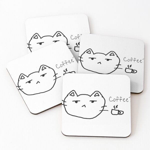 Item preview, Coffee Nonchalant Cat Doodle  designed and sold by LesaDickson.