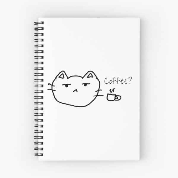 Item preview, Coffee Nonchalant Cat Doodle  designed and sold by LesaDickson.