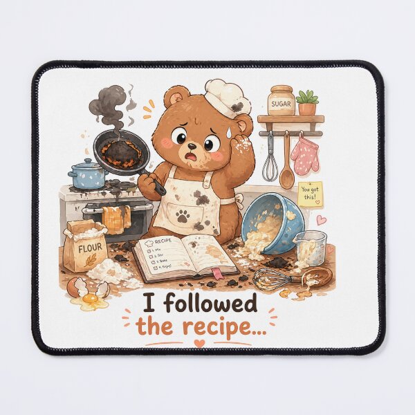 Item preview, Bear Cooking Disaster I Followed Recipe Moment designed and sold by Sadia Jannat.