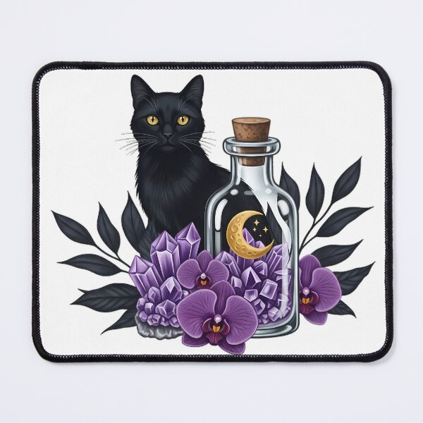 Item preview, Black Cat Potion Bottle Gift designed and sold by IllumeInk.