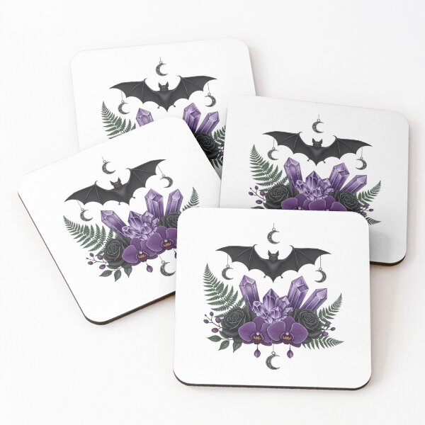 Item preview, Bat Amethyst Rose Gift designed and sold by IllumeInk.
