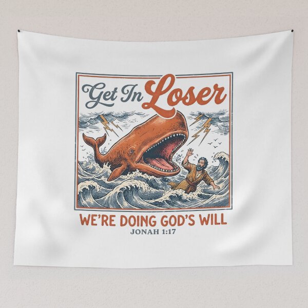 Item preview, Get In Loser We’re Doing God’s Will Shirt Jonah 1:17 Funny Christian Bible Verse designed and sold by Namerreh59Art.