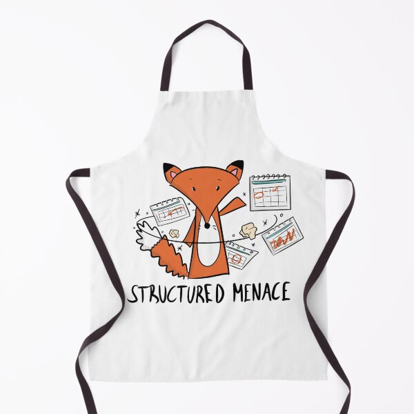 Item preview, Structured Menace Funny ADHD Fox Planner Humor designed and sold by DesignFreakArt.