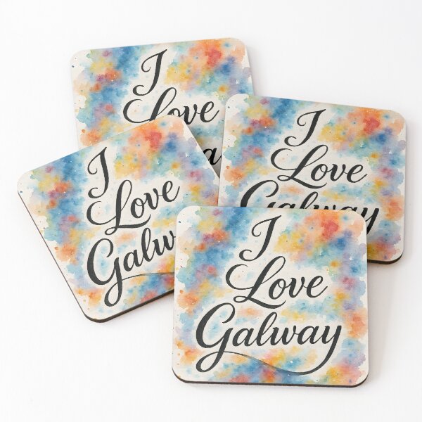 Item preview, I Love Galway – Watercolor Splash Irish Design designed and sold by EmeraldeaArt.