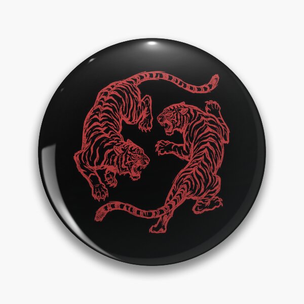 Item preview, Japanese Fighting Tigers Vintage Tattoo Style Tiger Art Retro Asian Animal Graphic designed and sold by Namerreh59Art.