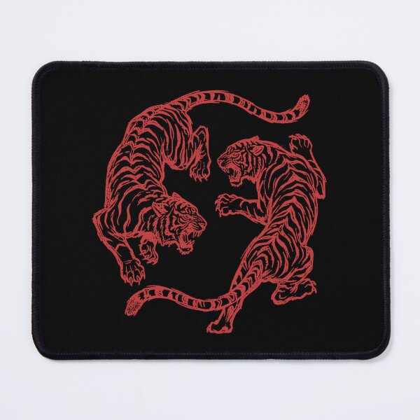 Item preview, Japanese Fighting Tigers Vintage Tattoo Style Tiger Art Retro Asian Animal Graphic designed and sold by Namerreh59Art.