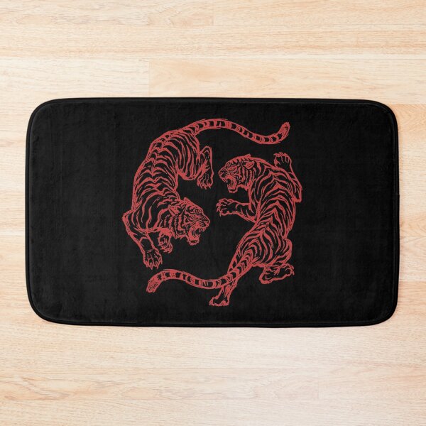 Item preview, Japanese Fighting Tigers Vintage Tattoo Style Tiger Art Retro Asian Animal Graphic designed and sold by Namerreh59Art.