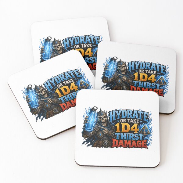 Item preview, Hydrate Or Take 1D4 Thirst Damage Funny RPG Dice designed and sold by Fenay Designs.